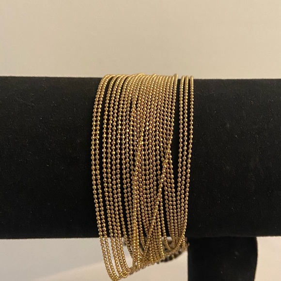 Rhinestone &Gold Bracelet - Picture 2 of 12